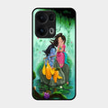 Divine Harmony Radha Krishna Glass Phone Case For Oppo Reno 13 Pro 5G