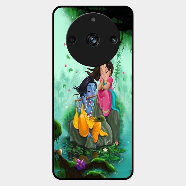Divine Harmony Radha Krishna Glass Phone Case For Realme 11 Pro Plus 5G