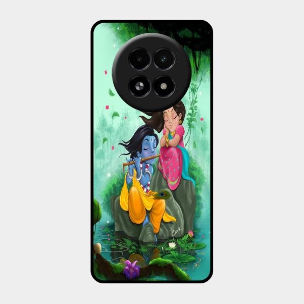 Divine Harmony Radha Krishna Glass Phone Case For Realme 13 5G