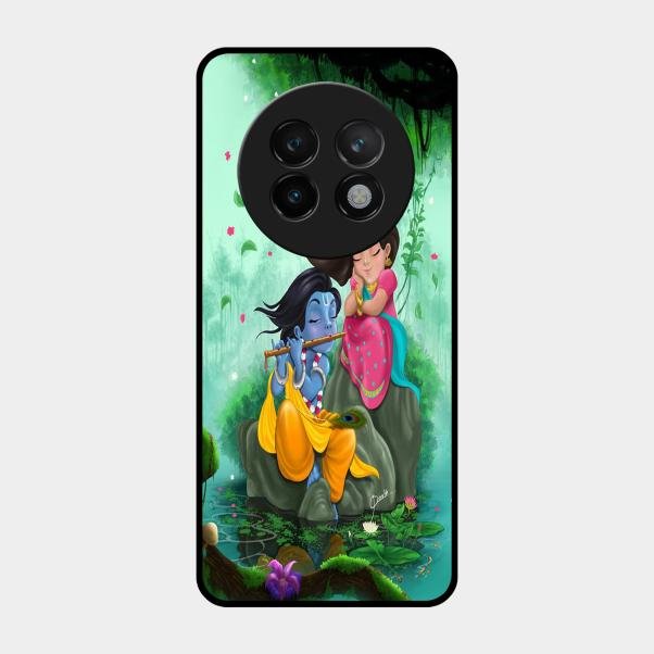 Divine Harmony Radha Krishna Glass Phone Case For Realme 13 Plus 5G