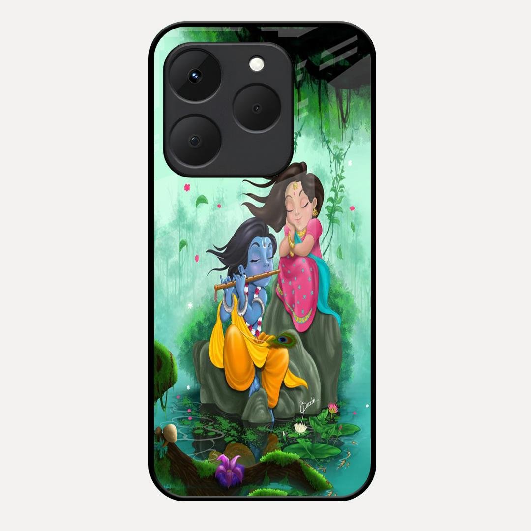 Divine Harmony Radha Krishna Glass Phone Case For Realme 15T 5G