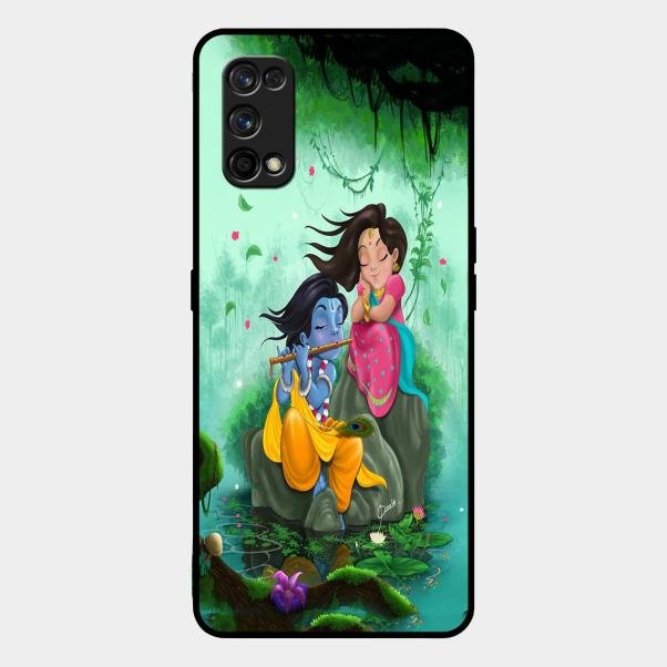 Divine Harmony Radha Krishna Glass Phone Case For Realme 7 Pro