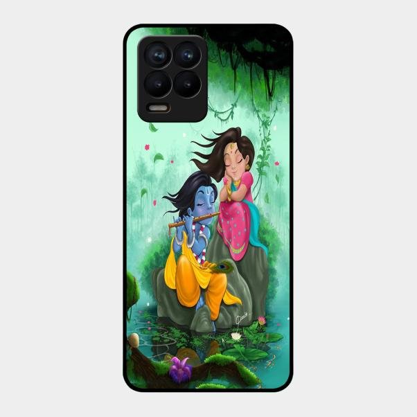 Divine Harmony Radha Krishna Glass Phone Case For Realme 8 Pro