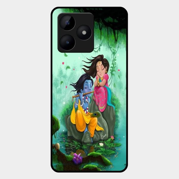 Divine Harmony Radha Krishna Glass Phone Case For Realme C53