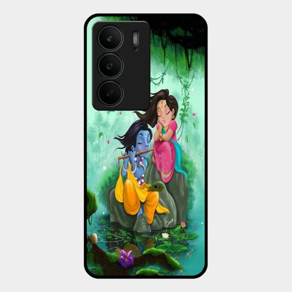 Divine Harmony Radha Krishna Glass Phone Case For Realme C75 5G