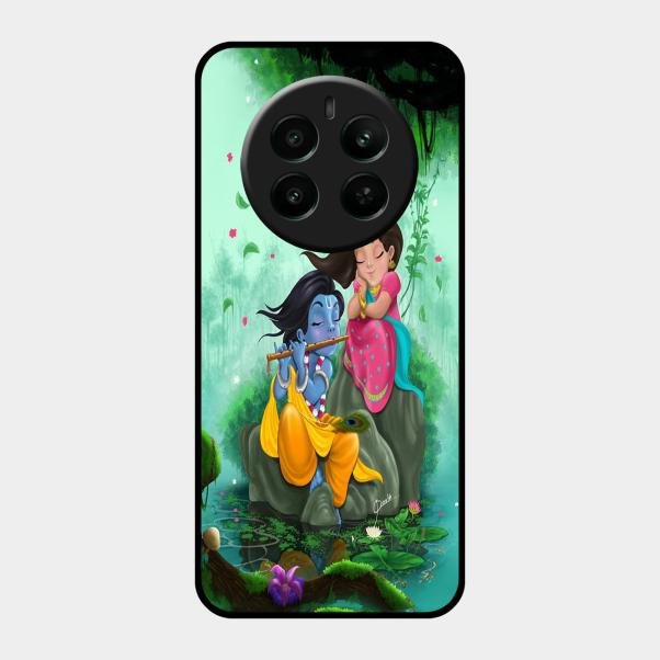 Divine Harmony Radha Krishna Glass Phone Case For Realme P1 5G