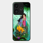 Divine Harmony Radha Krishna Glass Phone Case For Redmi 13 5G