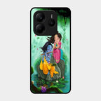 Divine Harmony Radha Krishna Glass Phone Case For Redmi Note 14 Se 5G