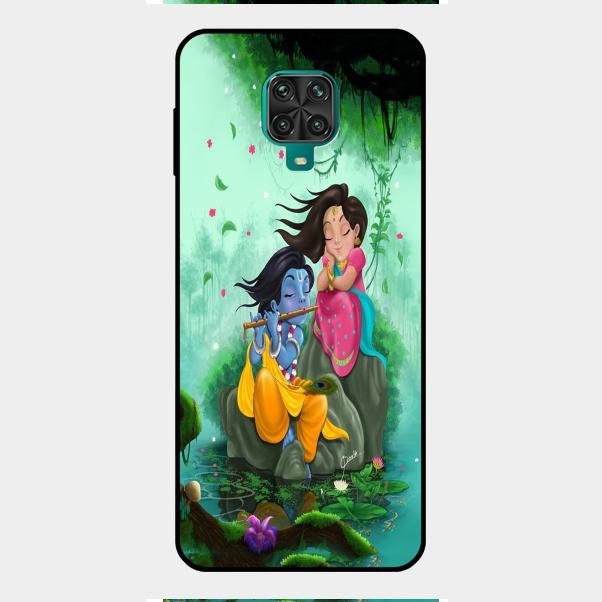 Divine Harmony Radha Krishna Glass Phone Case For Redmi Note 9 Pro Max
