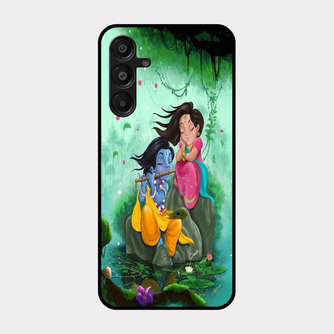 Divine Harmony Radha Krishna Glass Phone Case For Samsung Galaxy A16 5G