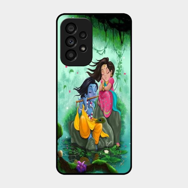 Divine Harmony Radha Krishna Glass Phone Case For Samsung Galaxy A53 5G