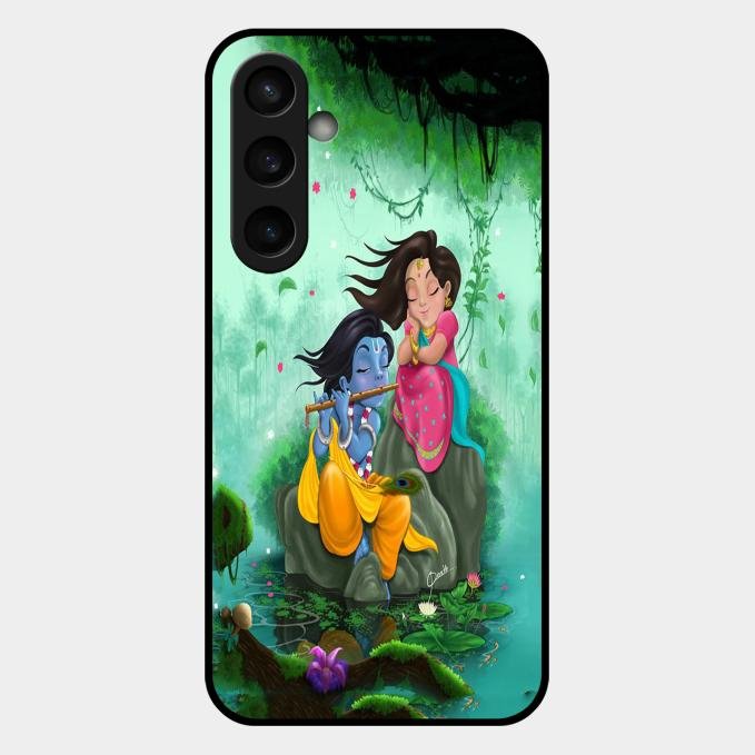 Divine Harmony Radha Krishna Glass Phone Case For Samsung Galaxy S23 Fe 5G