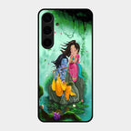 Divine Harmony Radha Krishna Glass Phone Case For Samsung Galaxy S24 Plus 5G