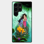Divine Harmony Radha Krishna Glass Phone Case For Samsung Galaxy S24 Ultra 5G