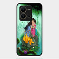 Divine Harmony Radha Krishna Glass Phone Case For Vivo V25 5G
