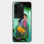 Divine Harmony Radha Krishna Glass Phone Case For Vivo V29 Pro 5G