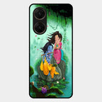 Divine Harmony Radha Krishna Glass Phone Case For Vivo V29E 5G