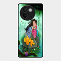 Divine Harmony Radha Krishna Glass Phone Case For Vivo V30E 5G