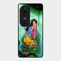 Divine Harmony Radha Krishna Glass Phone Case For Vivo V40 5G