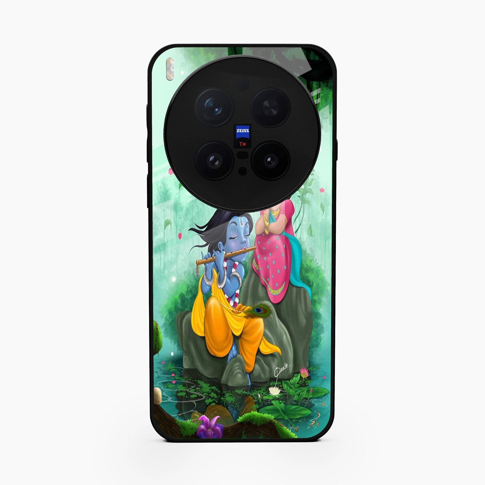 Divine Harmony Radha Krishna Glass Phone Case For Vivo X300 Pro 5G