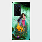 Divine Harmony Radha Krishna Glass Phone Case For Vivo X70 Pro Plus 5G