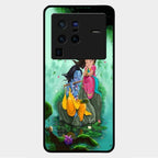Divine Harmony Radha Krishna Glass Phone Case For Vivo X80 Pro 5G