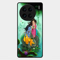 Divine Harmony Radha Krishna Glass Phone Case For Vivo X90 Pro 5G