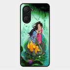 Divine Harmony Radha Krishna Glass Phone Case For Vivo Y18T