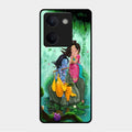 Divine Harmony Radha Krishna Glass Phone Case For Vivo Y200 Pro 5G