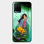 Divine Harmony Radha Krishna Glass Phone Case For Vivo Y21G