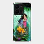 Divine Harmony Radha Krishna Glass Phone Case For Vivo Y35
