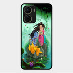 Divine Harmony Radha Krishna Glass Phone Case For Vivo Y56 5G