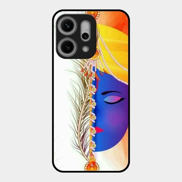 Divine Krishna Silhouette Phone Case For Oppo Reno 14 Pro 5G
