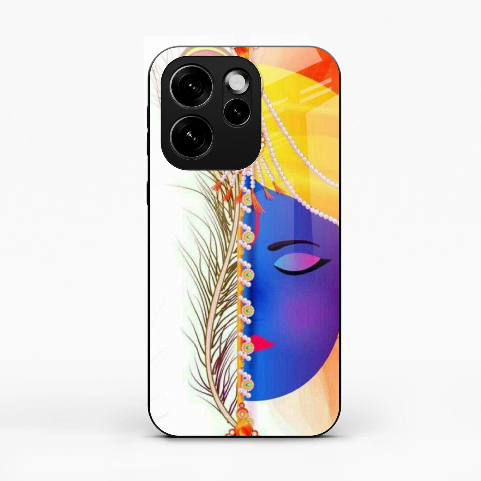 Divine Krishna Silhouette Phone Case For Oppo Reno15 Pro 5G