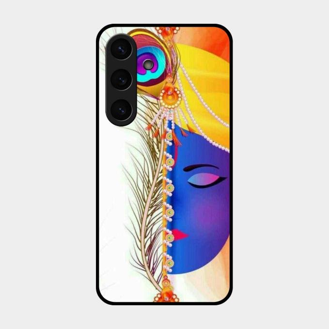 Divine Krishna Silhouette Phone Case For Samsung Galaxy S25 Plus 5G
