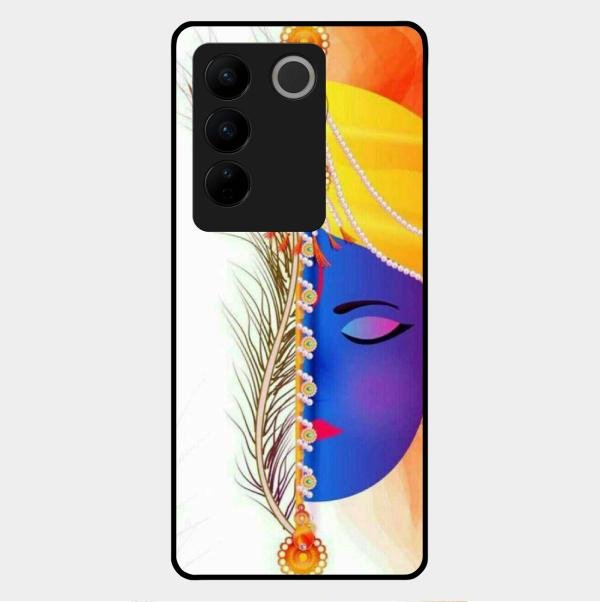 Divine Krishna Silhouette Phone Case For Vivo V27 Pro 5G