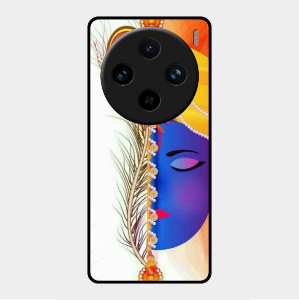 Divine Krishna Silhouette Phone Case For Vivo X100 Pro 5G