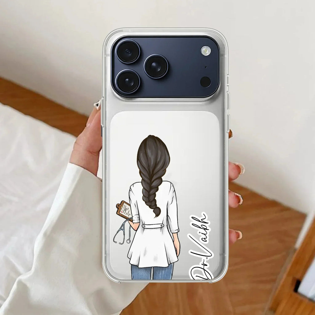Doctor Customized Anti Yellow Clear Case For iPhone 17 Pro Max
