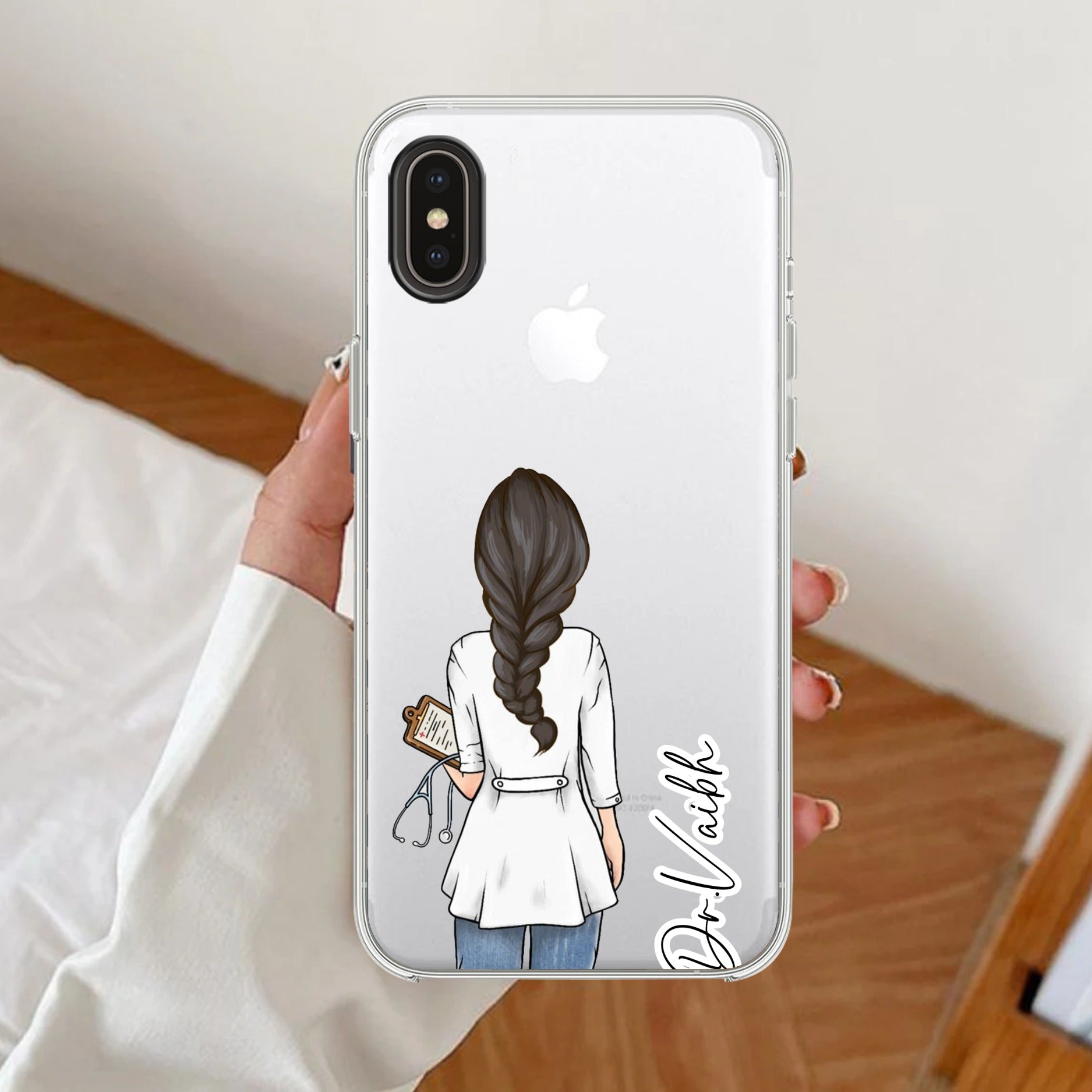Doctor Customized Transparent Silicon Case For iPhone XR