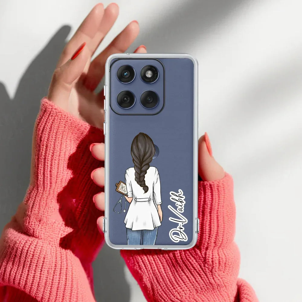 Doctor Customized Transparent Silicon Case For Motorola - ShopOnCliQ