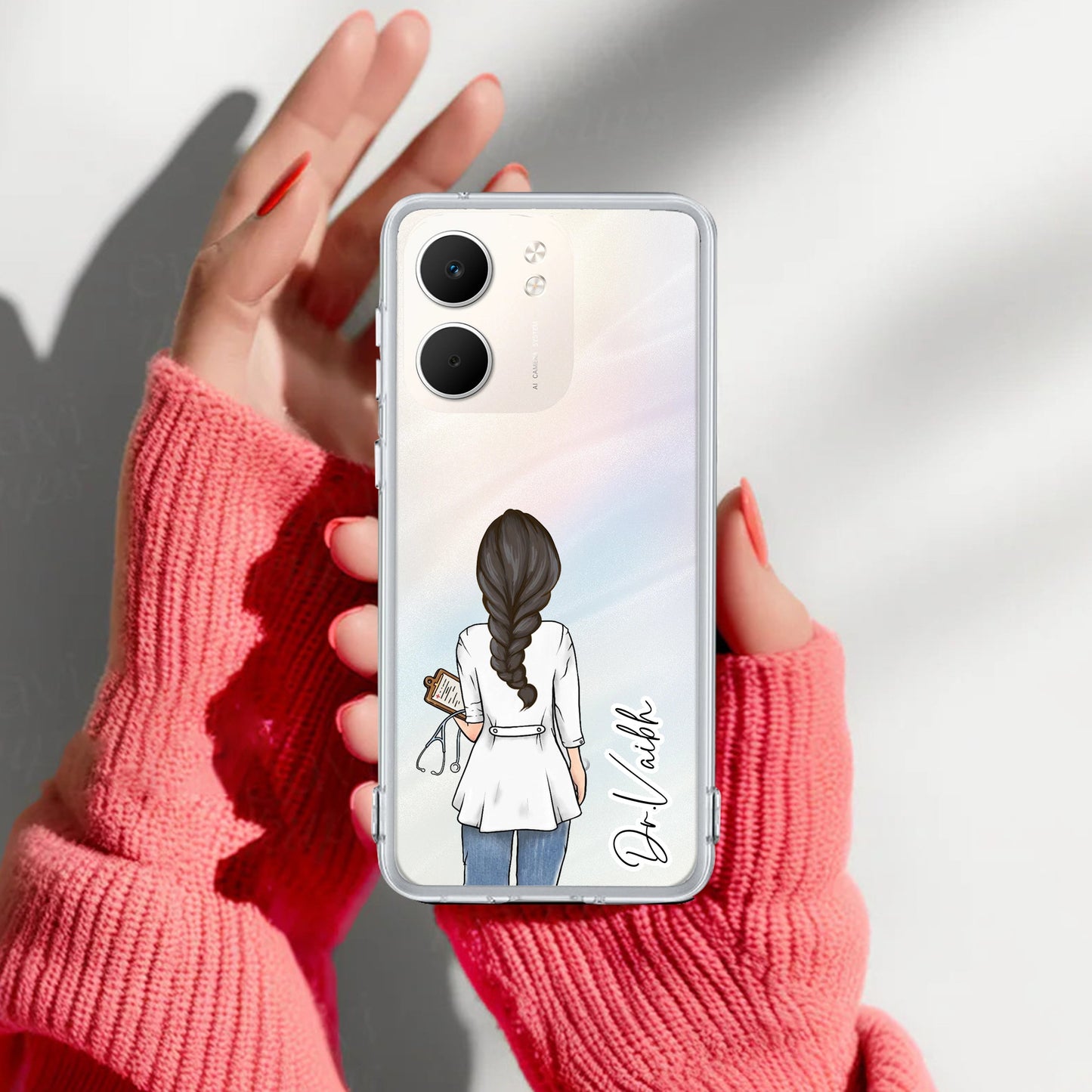 Doctor Customized Transparent Silicon Case For Oppo