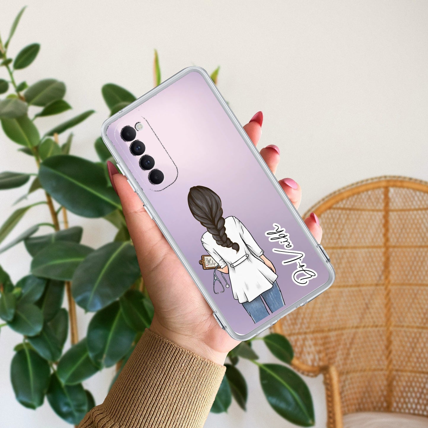 Doctor Customized Transparent Silicon Case For Oppo