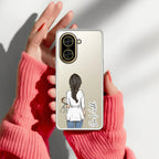 Girl With Hat Customize Transparent Silicon Case For Poco C71 4G