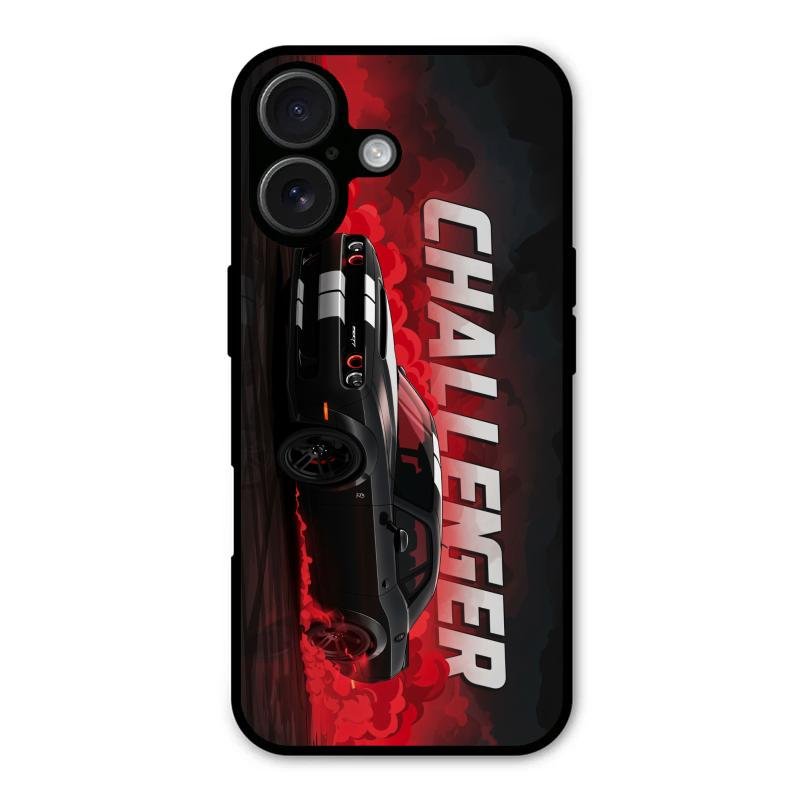 Dodge Challenger Glass Case Cover For iPhone 16