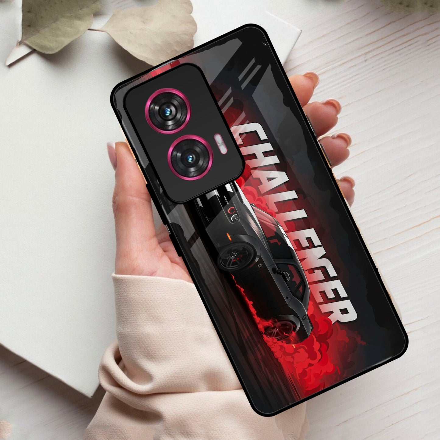 Dodge Challenger Glass Case Cover For Motorola