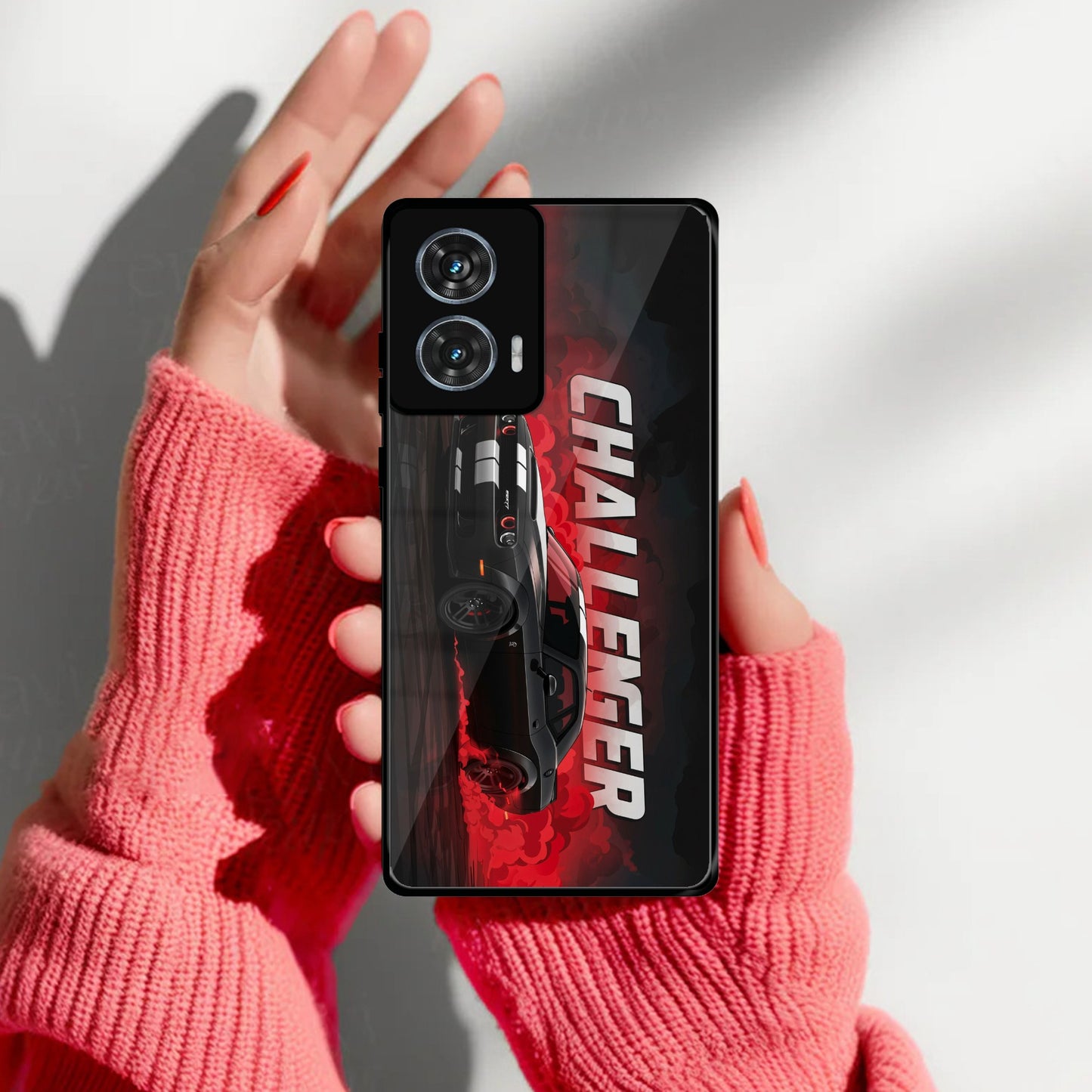 Dodge Challenger Glass Case Cover For Motorola