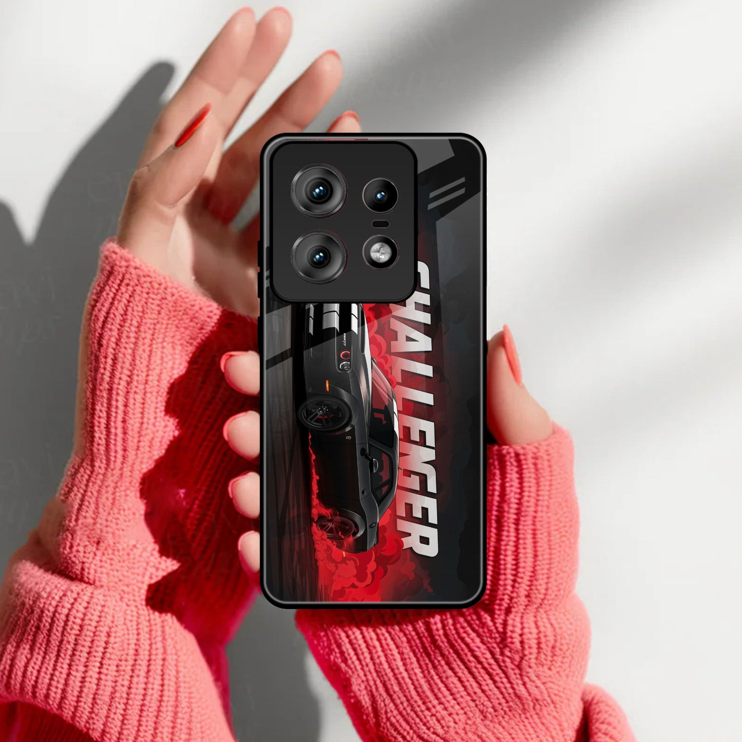 Dodge Challenger Glass Case Cover For Motorola