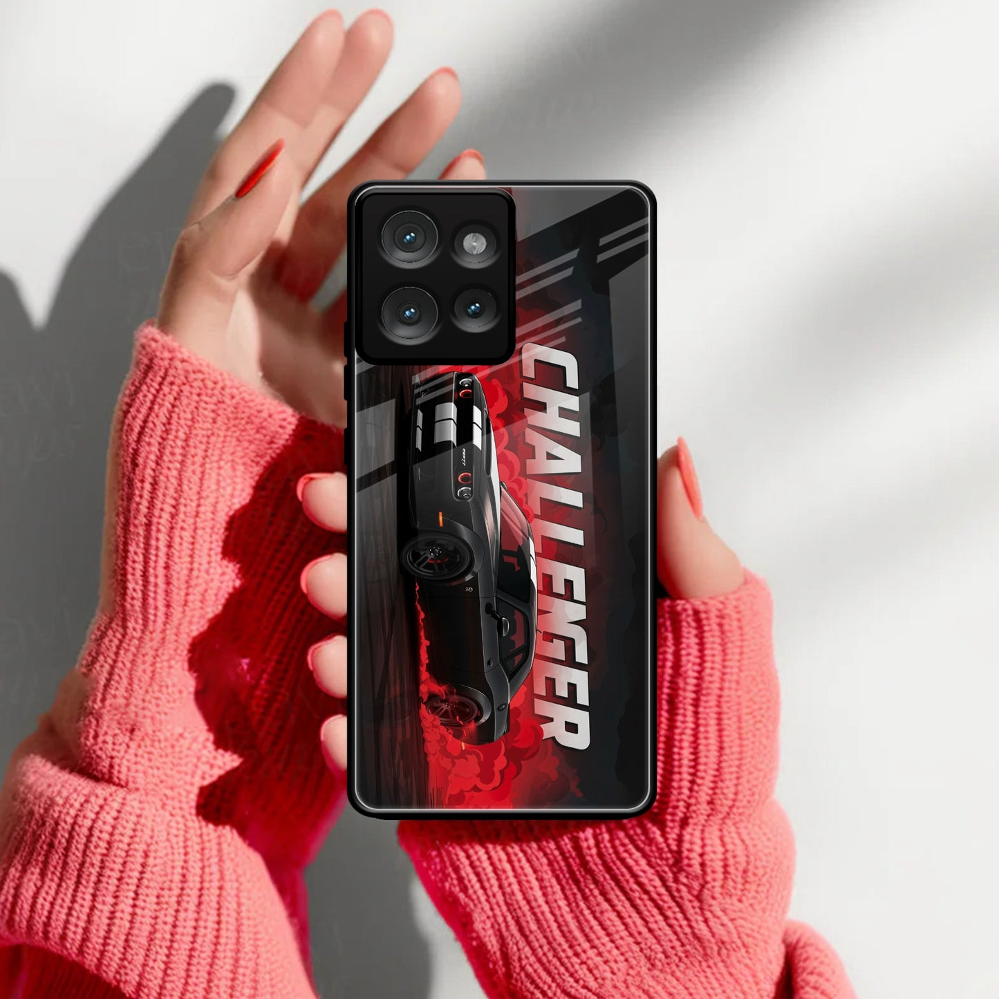 Dodge Challenger Glass Case Cover For Motorola