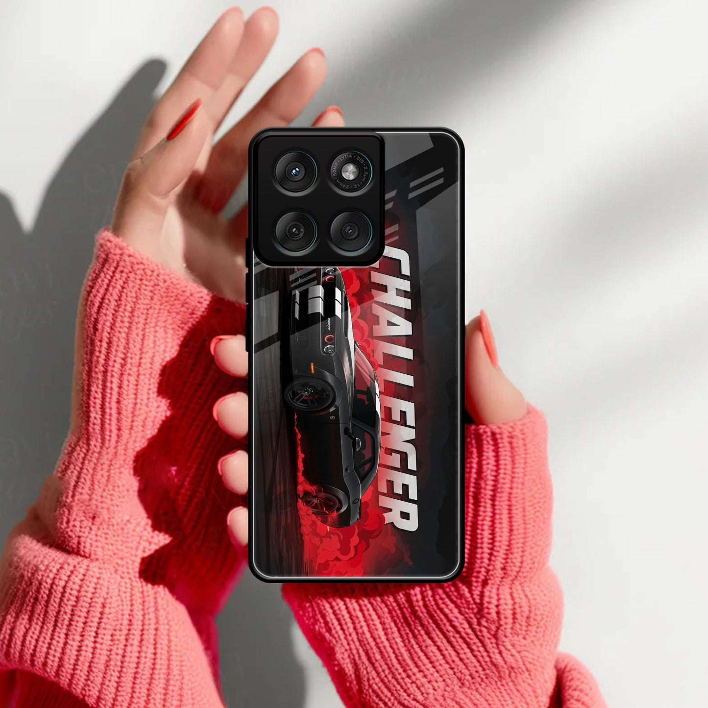 Dodge Challenger Glass Case Cover For Motorola