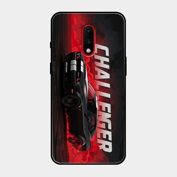Dodge Challenger Glass Case Cover For Oneplus 7